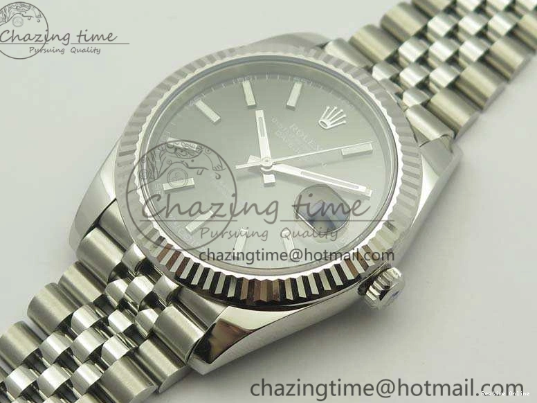 0201 DateJust 126334 SS REF 1:1 Best Edition Gray Dial Stick Markers On New Version Jubilee Bracelet A Bold 3477